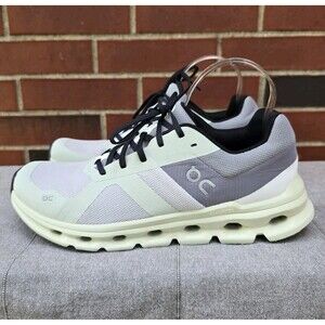 On Cloudrunner Shoes Womens 10 Grey Green Black Road Track Racing Running EUC